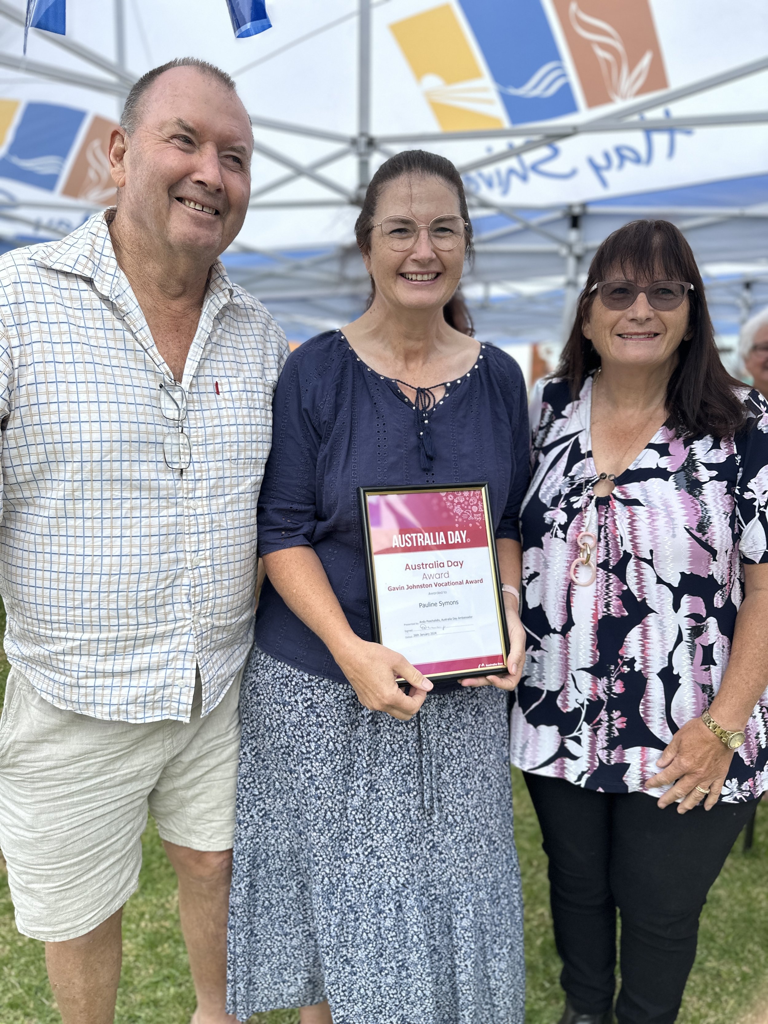 Aust Day Pauline Symons with Sandy & Jane.JPG