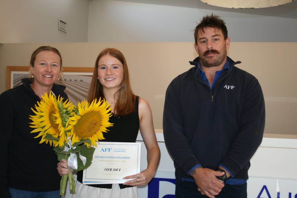 AFF scholarship awarded, as new grower rep joins the Hay Gin team - “It’s good to be back”