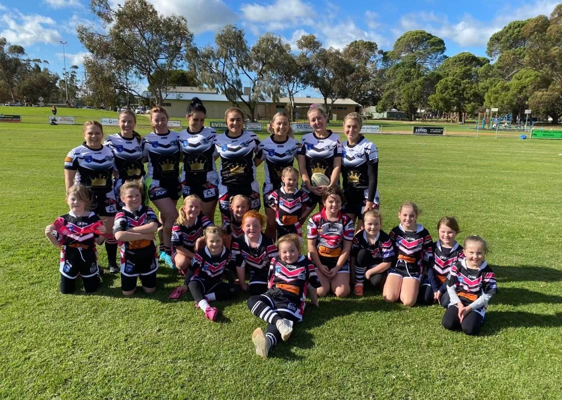 League tag fun - Juniors v Seniors