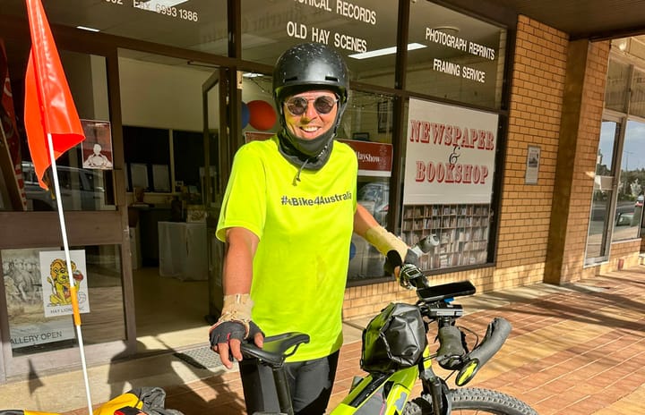 Riding an eBike around Australia to promote renewables in the bush