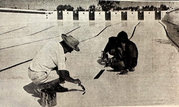 “Flat out of dough” The building of the first John Houston Memorial Swimming Pool.