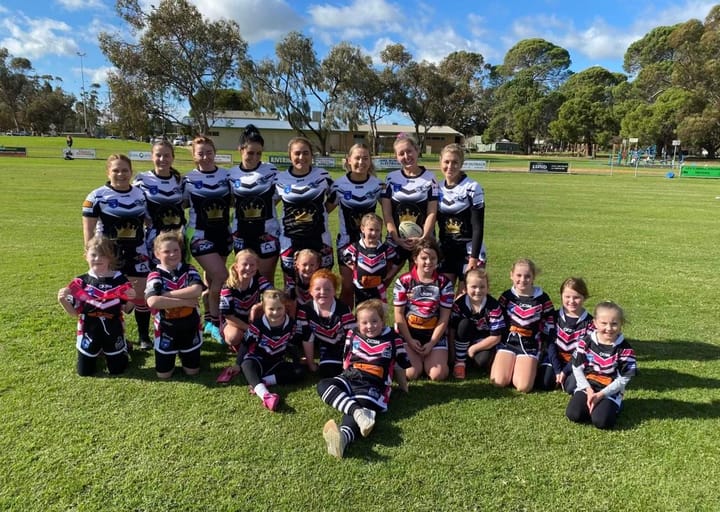League tag fun - Juniors v Seniors