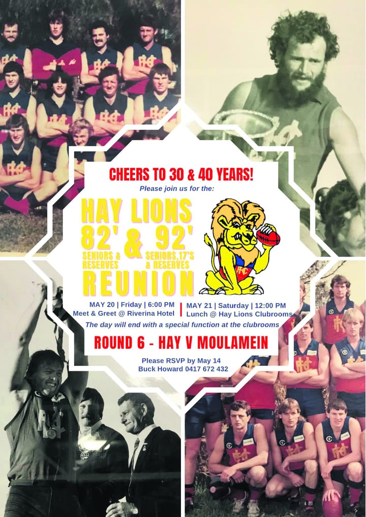 Football reunion plans underway for Lions and Magpies